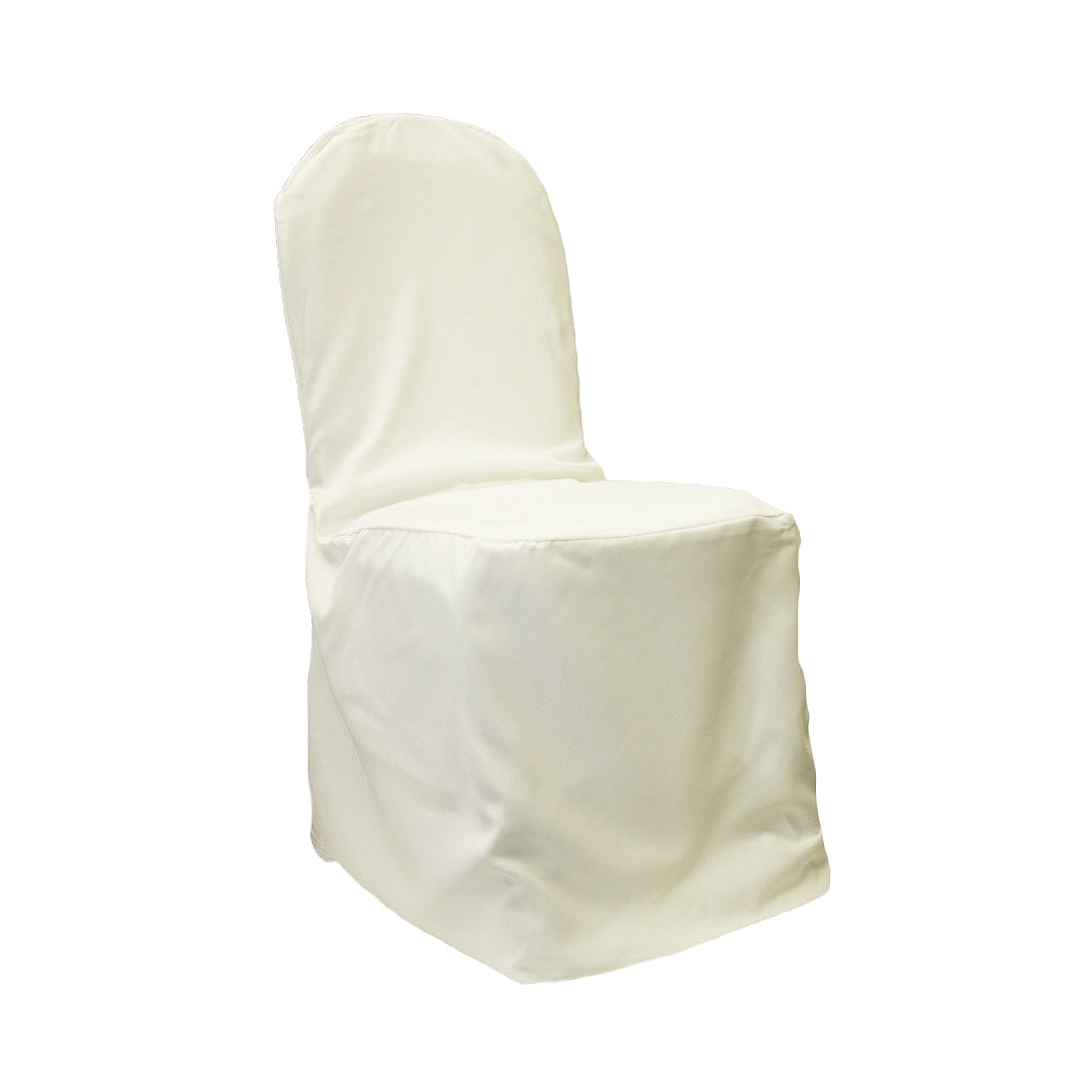 Polyester Banquet Chair Cover - Ivory - CV Linens