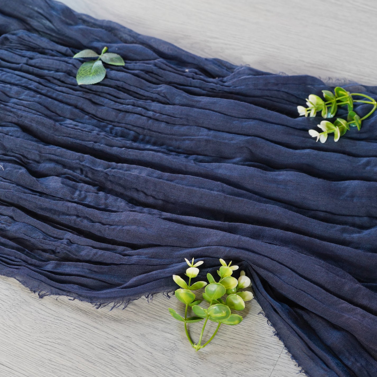 Premium Cheesecloth Table Runner 16FT x 25" Navy Blue CV Linens