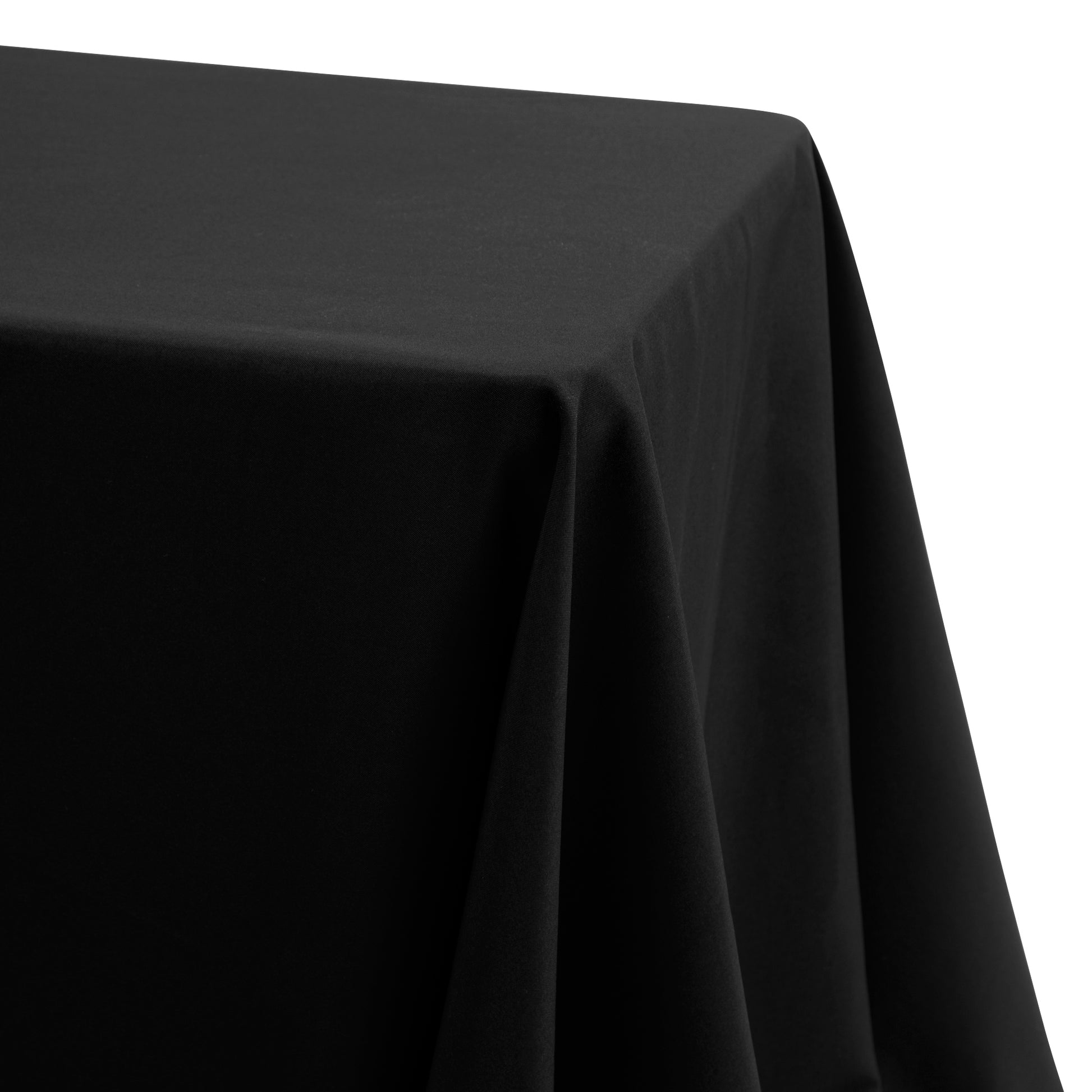 90"x108" Rectangular Oblong Polyester Tablecloth - Black - CV Linens