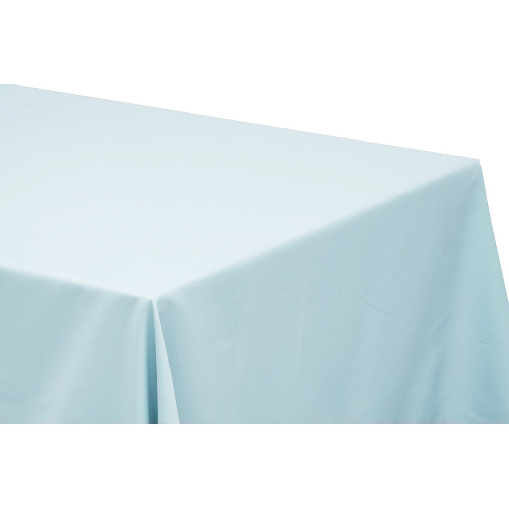 90"x132" Rectangular Oblong Polyester Tablecloth - Baby Blue - CV Linens