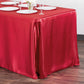 Satin Rectangular 90"x132" Tablecloth - Apple Red