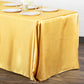 Satin Rectangular 90"x132" Tablecloth - Bright Gold