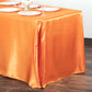 Satin Rectangular 90"x132" Tablecloth - Burnt Orange