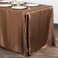 Satin Rectangular 90"x132" Tablecloth - Chocolate Brown