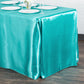 Satin Rectangular 90"x132" Tablecloth - Dark Turquoise