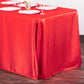 90"x156" Rectangular Satin Tablecloth - Red