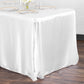 90"x156" Rectangular Satin Tablecloth - White
