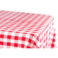 Gingham Checkered Rectangular Polyester Tablecloth 60"x120" - Red & White - CV Linens