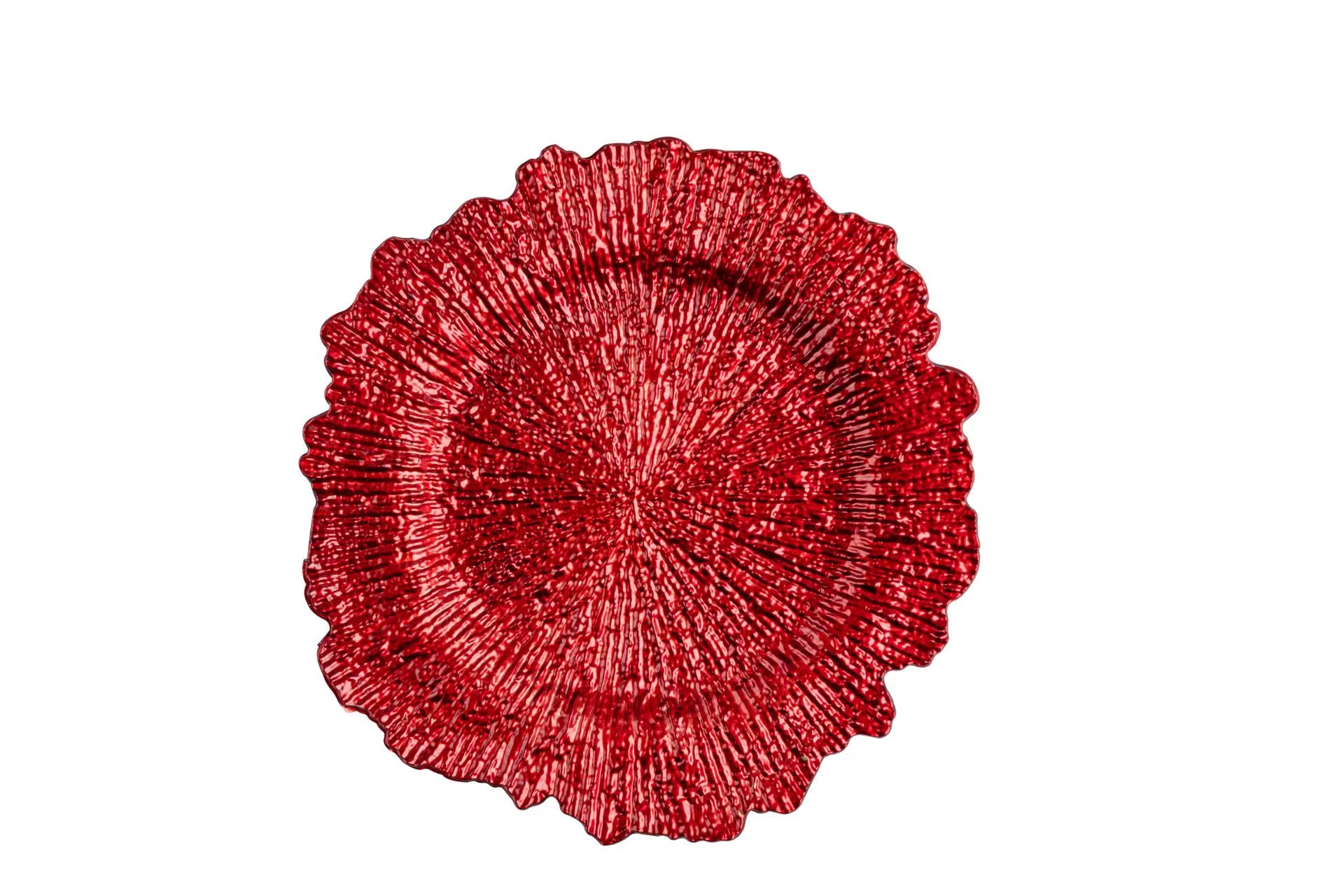 Reef Acrylic Plastic Charger Plate - Red