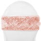 Rosette Spandex Chair Sash Band - Blush/Rose Gold - CV Linens