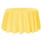Economy Polyester Tablecloth 120" Round - Canary Yellow