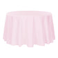 Economy Polyester Tablecloth 120" Round - Pastel Pink