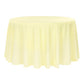 Economy Polyester Tablecloth 120" Round - Pastel Yellow