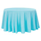 Polyester 120" Round Tablecloth - Aqua Blue - CV Linens
