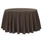 Polyester 108" Round Tablecloth - Chocolate Brown - CV Linens