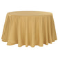 Economy Polyester Tablecloth 108" Round - Gold - CV Linens