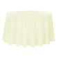 Round Polyester 132" Tablecloth - Ivory - CV Linens