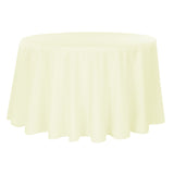 Round Polyester 132 Tablecloth - White– CV Linens