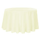 Polyester 108" Round Tablecloth - Ivory - CV Linens