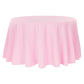 Polyester 108" Round Tablecloth - Pink - CV Linens