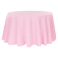 Round Polyester 132" Tablecloth - Pink - CV Linens