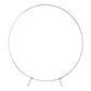 Round Wedding Arch Backdrop Frame Stand 7.5 ft - Silver - CV Linens