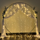 Round Wedding Arch Backdrop Frame Stand 7.5 ft - Gold