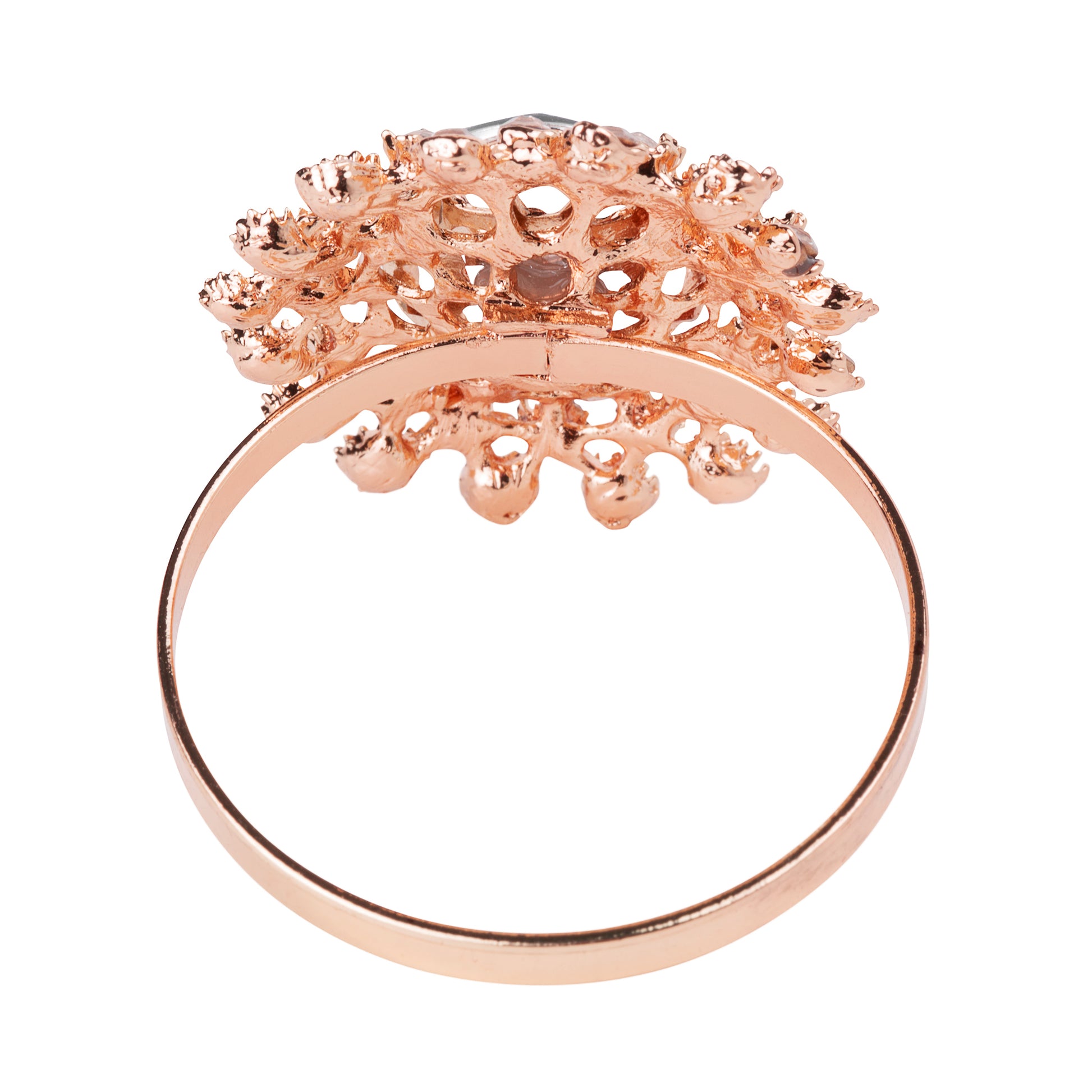 Royal Diamond Napkin Ring Holder - Blush/Rose Gold - CV Linens