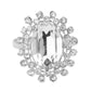 Royal Diamond Napkin Ring Holder - Silver - CV Linens
