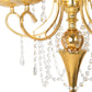 Royal Hanging Crystal Candelabra Centerpiece  - Gold - CV Linens