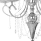 Royal Hanging Crystal Candelabra Centerpiece  - Silver - CV Linens