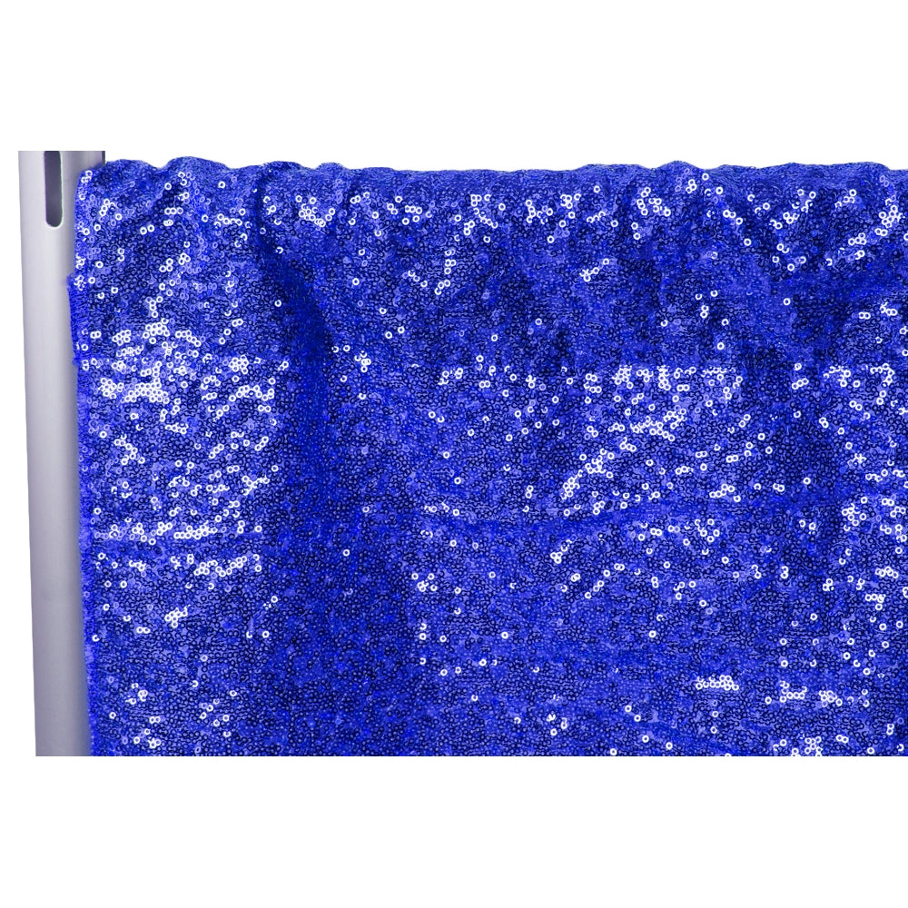Glitz Sequin 8ft H x 52" W Drape/Backdrop panel - Royal Blue - CV Linens