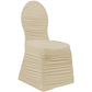 Ruched Fashion Spandex Banquet Chair Cover - Champagne - CV Linens