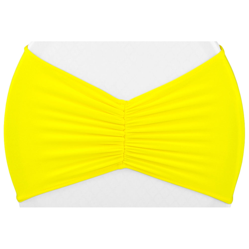 Ruffled Spandex Chair Band - Bright Yellow at CV Linens