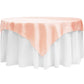 Square 72" Satin Table Overlay - Blush/Rose Gold - CV Linens