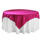 Square 72" Satin Table Overlay - Fuchsia - CV Linens