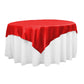 Square 72" Satin Table Overlay - Red - CV Linens