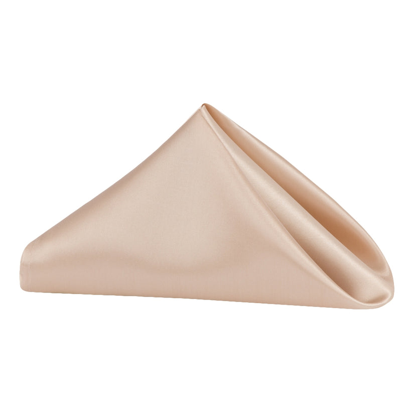 Satin Napkin 20"x20" Champagne for Elegant Table Settings CV Linens