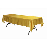 Satin Rectangular 60"x120" Tablecloth - Bright Gold