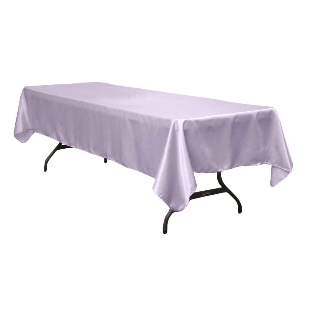 Satin Rectangular 60"x120" Tablecloth - Lavender - CV Linens