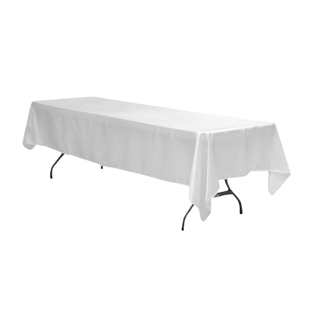 Satin Rectangular 60"x120" Tablecloth - White - CV Linens