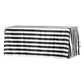 Stripe Satin Rectangular Tablecloth 90"x156" - Black & White