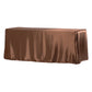 90"x156" Rectangular Satin Tablecloth - Chocolate Brown