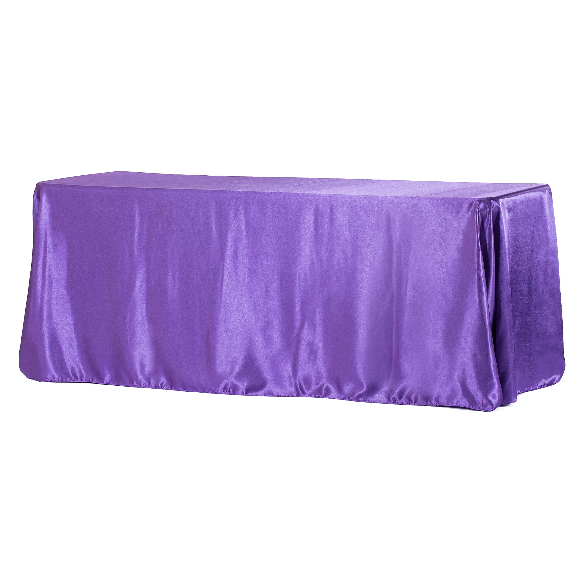 Satin Rectangular 90"x132" Tablecloth - Purple