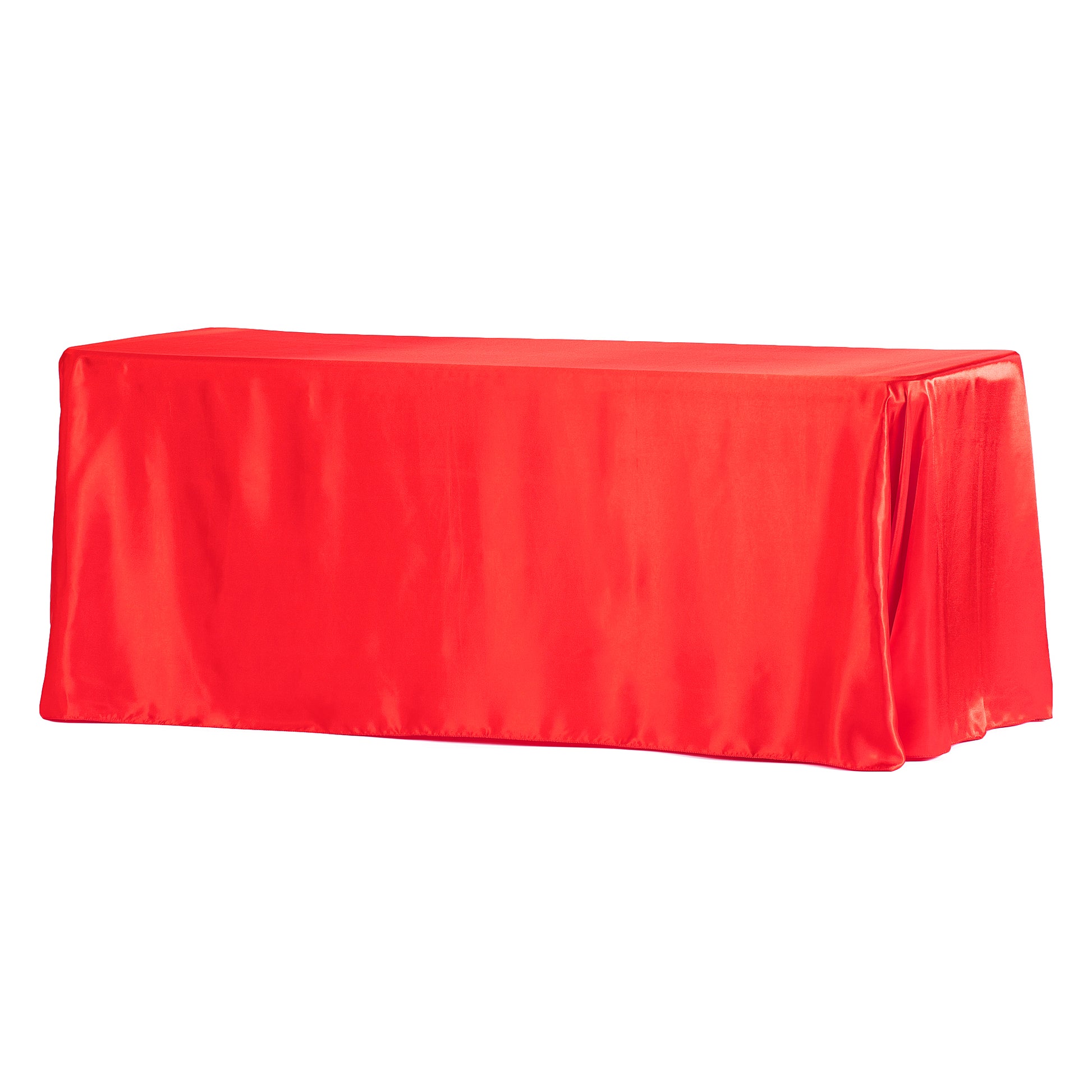 Satin Rectangular 90"x132" Tablecloth - Red
