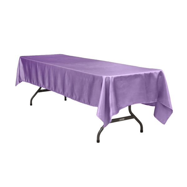 60x120 Rectangular Lilac Satin Tablecloth