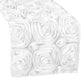 Wedding Rosette SATIN Table Runner - White