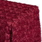 Wedding Rosette Satin 90"x132" rectangular Tablecloth - Burgundy - CV Linens