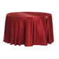 Satin 120" Round Tablecloth - Burgundy - CV Linens