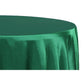 Satin 132" Round Tablecloth - Emerald Green - CV Linens